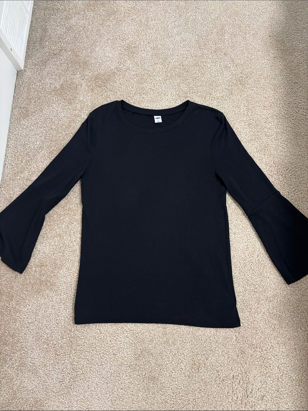 Old Navy Black Bell Sleeve Long Sleeve Tee